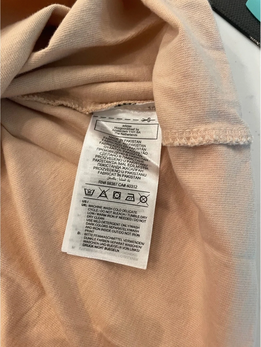 adidas Light Pink Logo Graphic T-Shirt